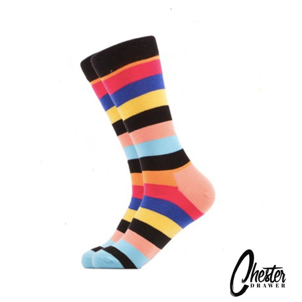 Peach Stripe । designer socks