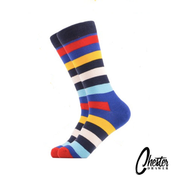 Royal Blue Stripe। designer socks